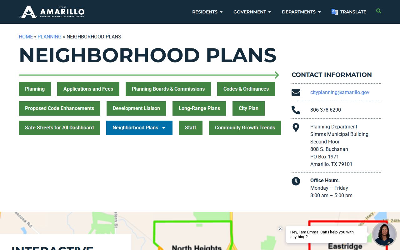 Amarillo neighbors City neighborhood plans page